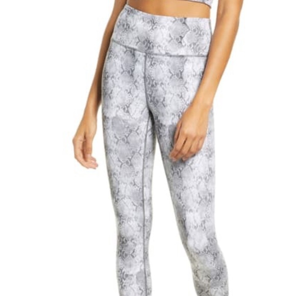 SPIRITUAL GANGSTER Essential High-rise Snake Print Leggings In Tonal Snake - Picture 12 of 12